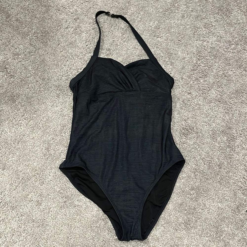 Beach Bay one piece black bathing suit